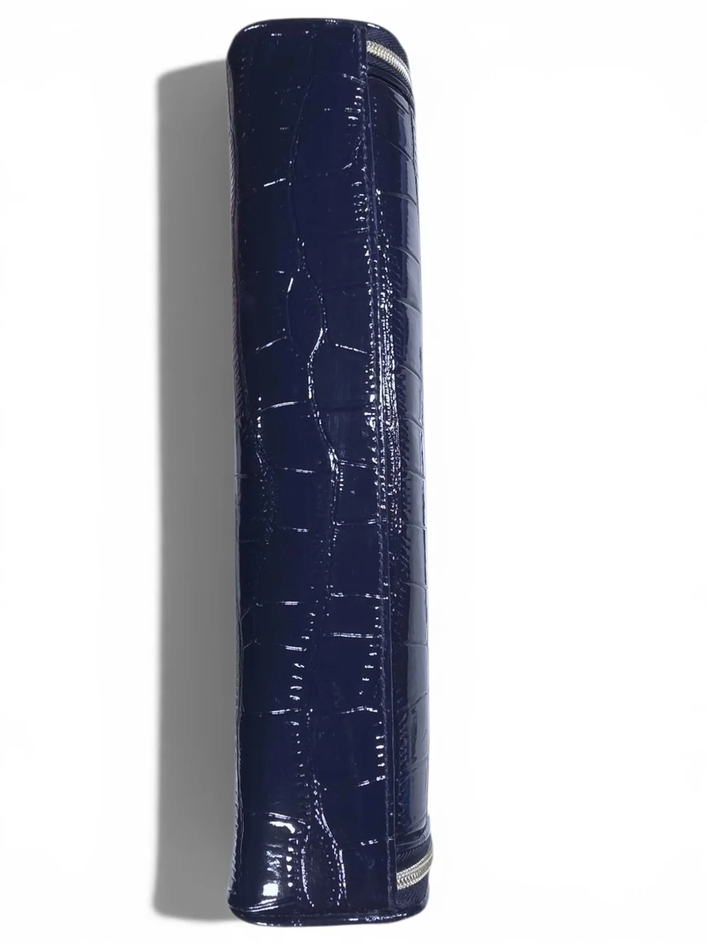 Estée Lauder Navy Blue Crocodile Embossed Makeup Train Case | Gold Zipper. - Picture 5 of 7